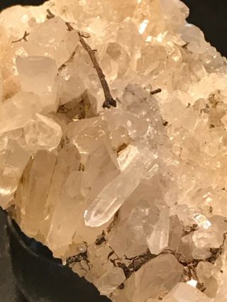 Crystal Clear Quartz Cluster with Native Silver 2