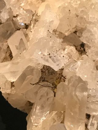 Crystal Clear Quartz Cluster with Native Silver 3