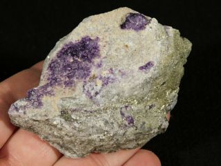 Purple Fluorite with Rhodochrosite and Pyrite Sweet Home Mine Colorado 161gr 3