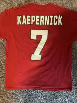 Colin Kaepernick Jersey T - Shirt Nfl Team Apparel San Francisco 49ers Mens Large