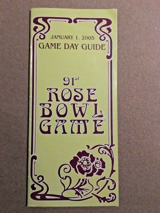 2005 Rose Bowl Game Day Guide & Holder From The 91st Rose Bowl Game