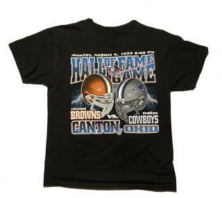 Deadstock Vintage 1999 Cleveland Browns Dallas Cowboys Hall Fame T Shirt Logo 7