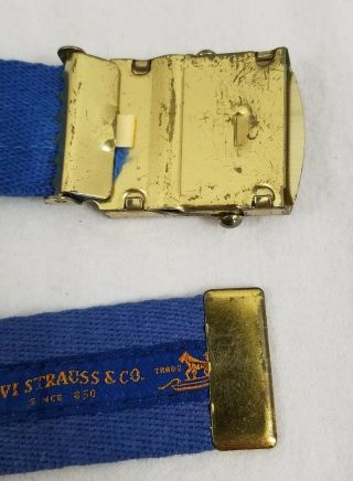 1980 USA Winter Olympic Games Levi Strauss Logo Web Belt And Buckle 3
