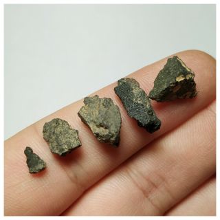 N20 - Top Rare Nwa 12416 2.  2g Carbonaceous Chondrite C3 Ungrouped 5 Fragments