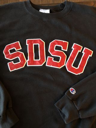 Champion Eco Sdsu San Diego State University Sweatshirt Size Large Unisex Gu
