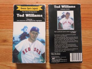 1989 Ted Williams Boston Red Sox Greatest Sports Legend Vhs Tape
