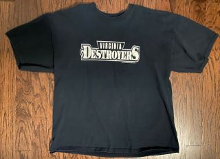 Rare Virginia Destroyers Ufl/united Football League Black Shirt Men’s Size 2xl