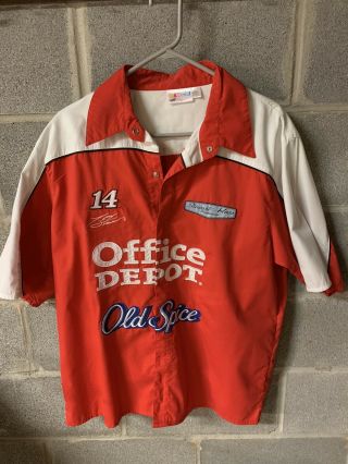 Men’s Tony Stewart 14 Office Depot Stewart - Haas Racing Pit Shirt Red Nascar