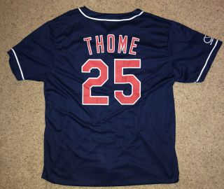 Mlb Sga Match Up Cleveland Indians Jim Thome Jersey Size Mens Xl Extra Large Hof