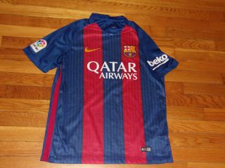 Nike Dri - Fit Fc Barcelona Lionel Messi Short Sleeve Soccer Jersey Mens Medium