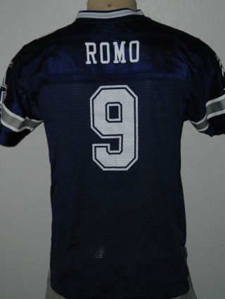 Tony Romo 9 Dallas Cowboys Reebok Blue Team Nfl Football Jersey Youth Xl