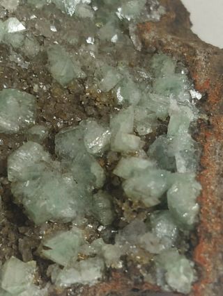 Cuprian adamite,  fluorescent minerals,  Ojuela mine,  Mexico 56.  1 grams 2