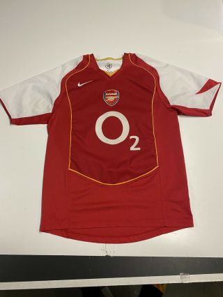Vintage Arsenal Nike Total 90 Soccer Futnol Jersey Mens Sz Small Embroidered