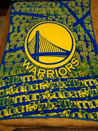 Basketball Licensed Nba Golden State Warriors Fleece Throw Blanket 44x58