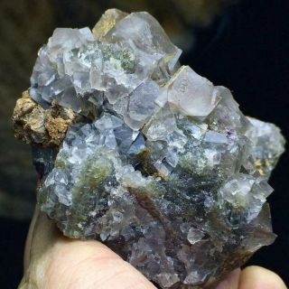 220g Transparent Pink Cubic Fluorite Crystal Cluster Mineral Specimen/China 3