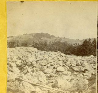 Mount Mica Maine: Gem Tourmaline Mine 1870s Stereoview Photograph C272