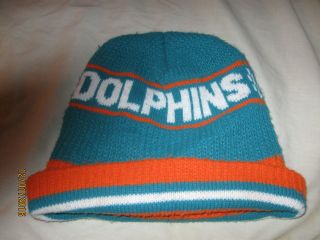 Miami Dolphins Beanie Hat Stocking Cap Adult One Size Nfl Mia