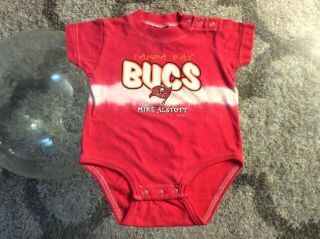 Tampa Bay Buccaneers Mike Alstott Red Tie Dye Baby One Piece 12 Months