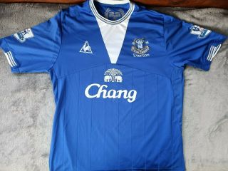 Everton Le Coq Sportif Home Jersey 2009 - 2010 Size Xl