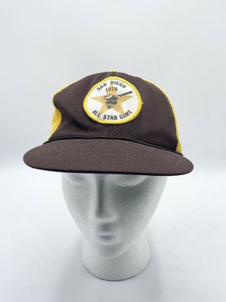 Vintage 1978 San Diego Padres All Star Game Snapback Sports Trucker Hat Cap