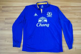 Everton England 2011 - 2012 Football Shirt Jersey Home Le Coq Sportif Longsleeve L