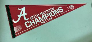 2012 University Of Alabama Crimson Tide National Champs Classic 12 " X30 " Pennant
