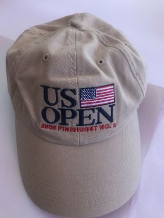 2005 Us Open - Pinehurst No.  2 - - Beige Usga - - Adjustable Ball Cap Hat