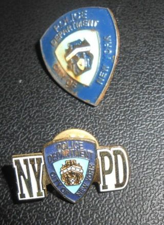 2x Nypd Pin / Police Department Of York Pin