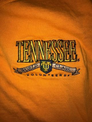 Vintage Tennessee Volunteers Vols Orange Medium Embroidered 90 