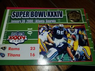 Danbury Nfl Bowl Xxxiv Game Flip Coin Rams Vs Titans