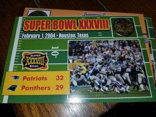 Danbury Nfl Superbowl Xxxviii Game Flip Coin Panthers Vs Patriots