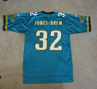 Jones - Drew 32 Nfl Football Jersey Jacksonville Jaguars Reebok Mens Size M