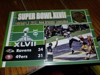 Danbury Nfl Superbowl Xlvii Game Flip Coin Ravens Vs 49ers