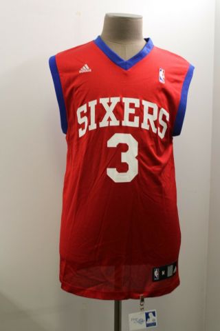 Vtg Adidas Philadelphia 76ers Mens M Red Sleeveless Basketball Jersey 3 Iverson