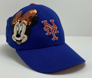 Ny Mets Minnie Mouse Era 9forty Baseball Cap/hat Adjustable Size Youth/child