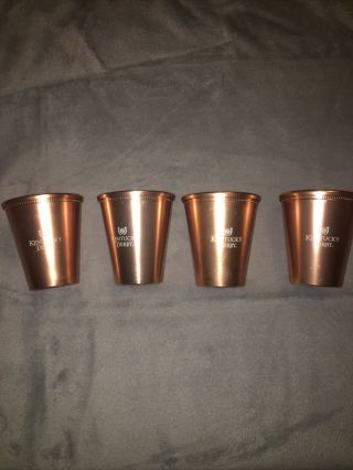 Kentucky Derby 4 Copper Julep Cups Woodford Reserve