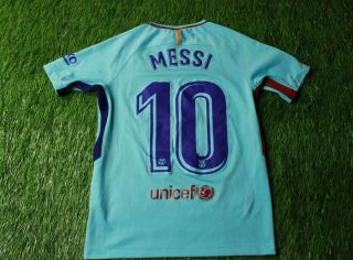 Barcelona Barca Messi 2017/2018 Football Shirt Jersey Away Nike Young L