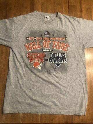 Vintage Cleveland Browns Dallas Cowboys 1999 Hall Of Fame Game Shirt Size M