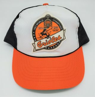 Vintage Baltimore Orioles 1983 World Series Champions Mlb Baseball Snapback Hat
