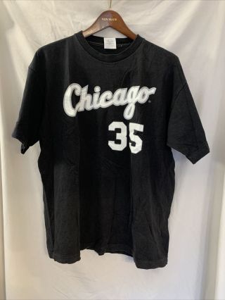 Vintage XL Majestic 1994 Chicago White Sox Frank Thomas Jersey T - Shirt 35 2