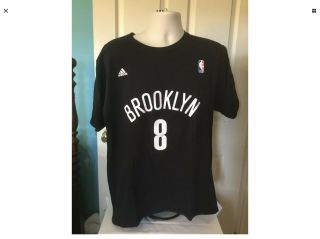Adidas Men’s Black Xl Brooklyn Nets Nbs Deron Williams 8 Tee Cree Neck Shirt