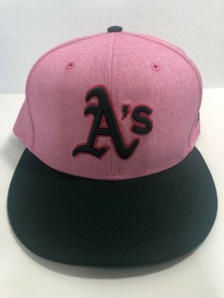 Oakland Athletics A’s Era 59 Fifty Pink Fitted Hat Size 7 3/4 Mlb