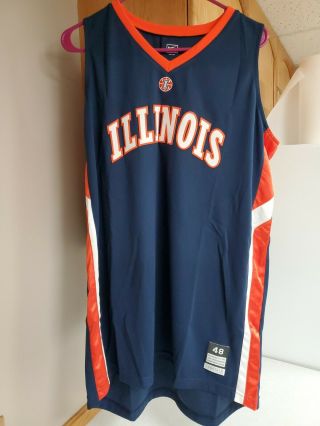 Nike University Of Illinois Basketball Jersey Mens 2xl