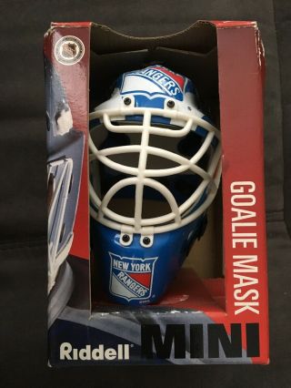 York Rangers Riddell Mini Hockey Goalie Mask Helmet
