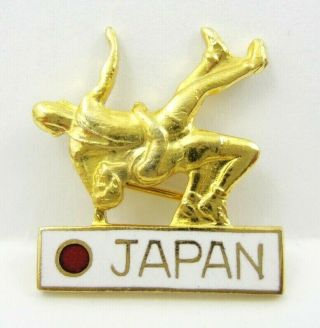1988 Seoul Olympic Games Japan Noc Wrestling Team Pin Badge