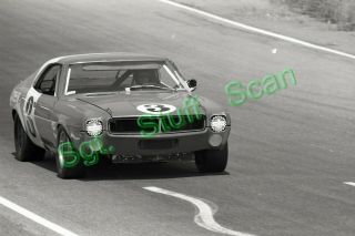 1968 Scca Trans Am Racing Photo Negative Peter Revson Riverside,  Ca.