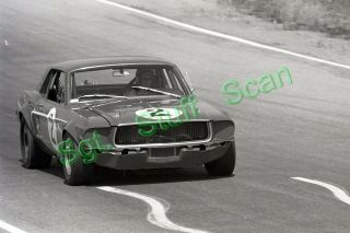 1968 Scca Trans Am Racing Photo Negative Horst Kwech Shelby Ford Mustang