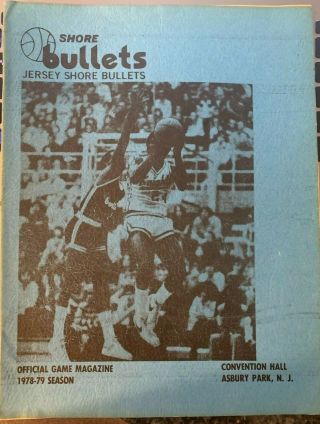 1978 - 79 Jersey Shore Bullets Program Cba Asbury Park,  Nj