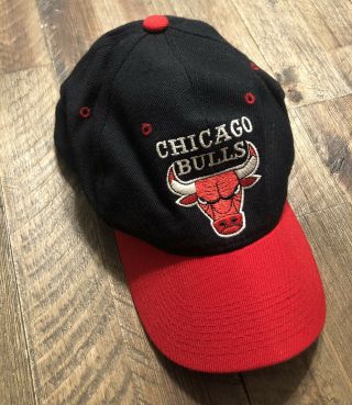 Vintage 90s Chicago Bulls Snapback Hat Cap Nba Basketball Jordan/pippen/rodman