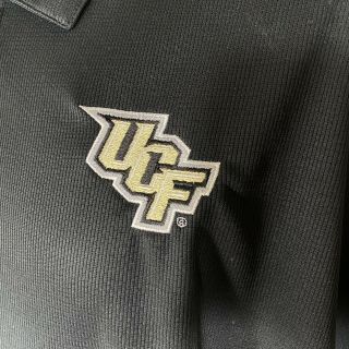 UCF Nike Mens XL Golf Polo University of Central Florida Black Logo Short Sleeve 2